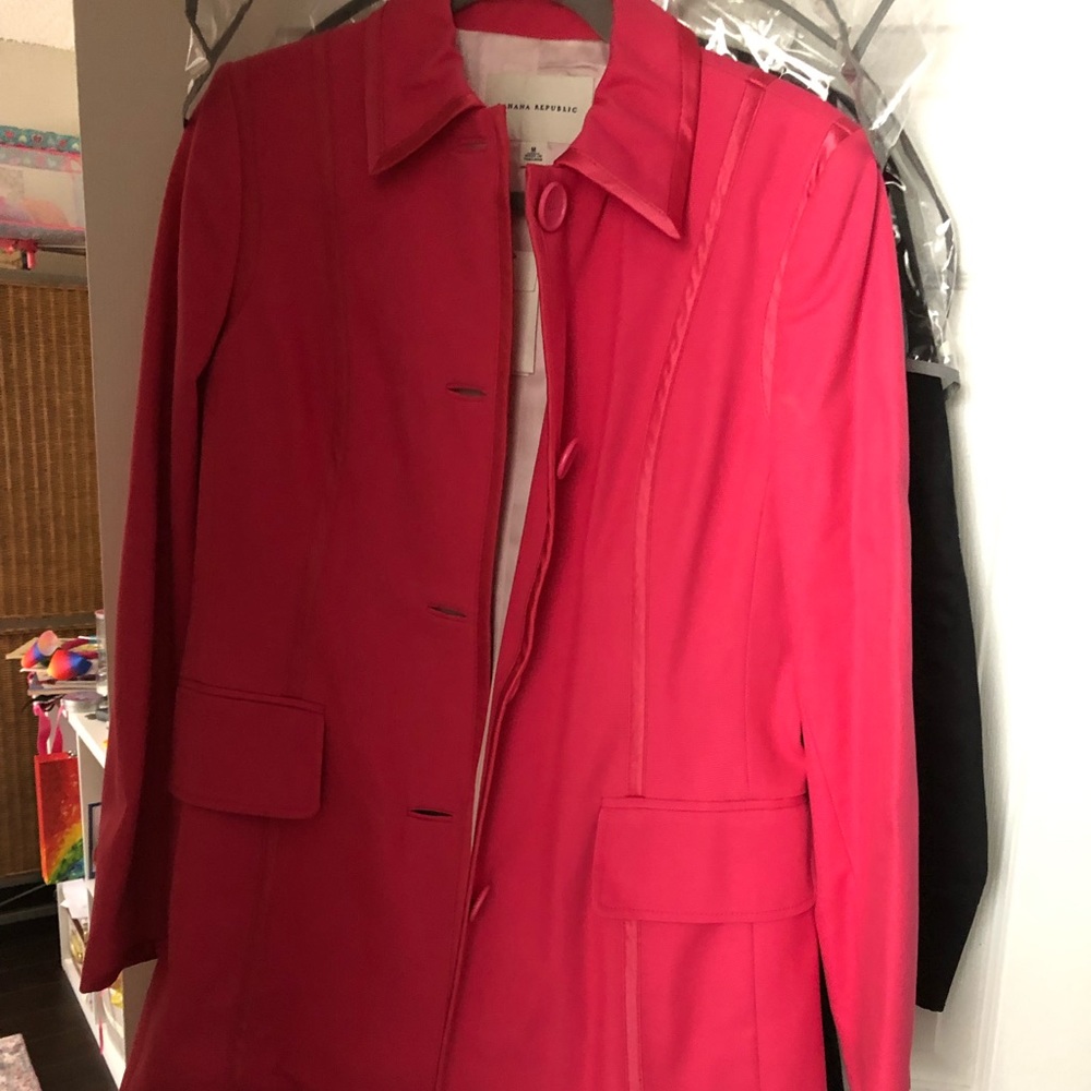 Hot Pink SPRING trench Coat